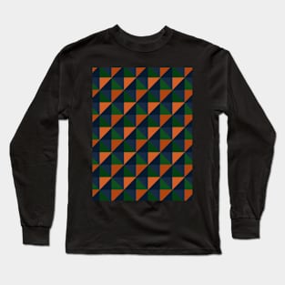 Geometric Shapes in Dark Earthy Tones Long Sleeve T-Shirt